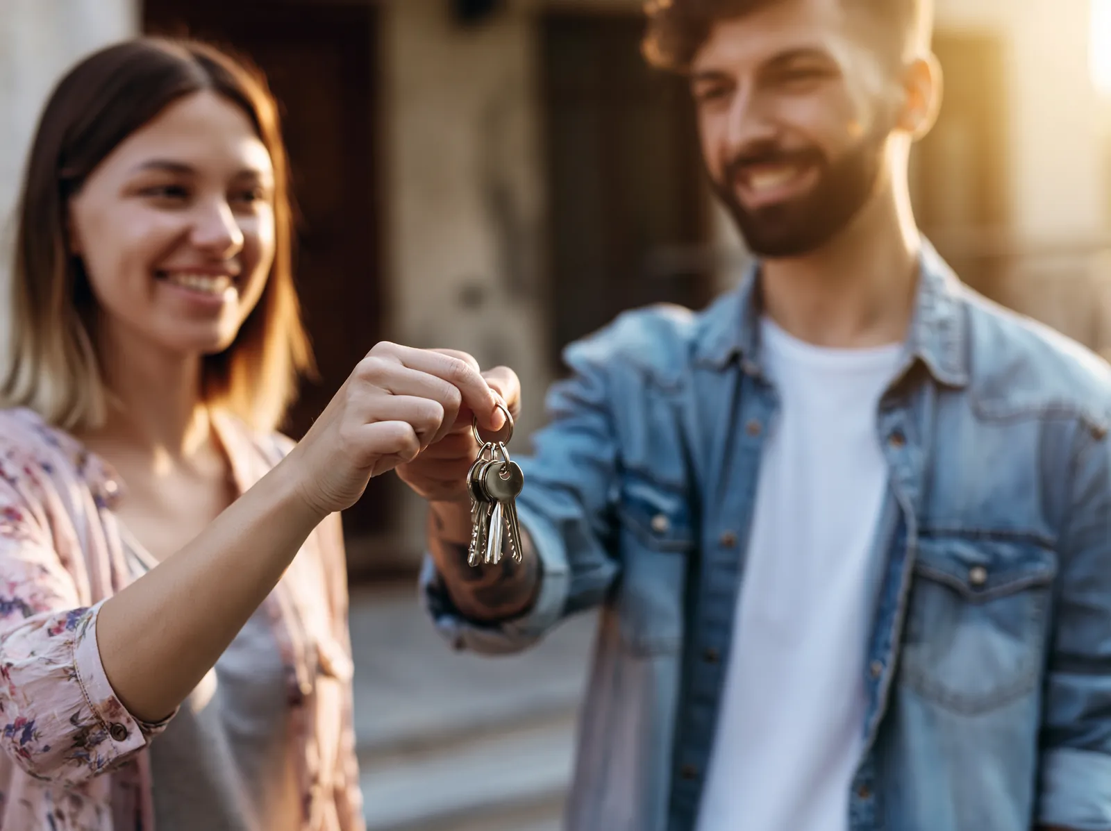 Handing over the keys after a quick cash home sale in Fresno